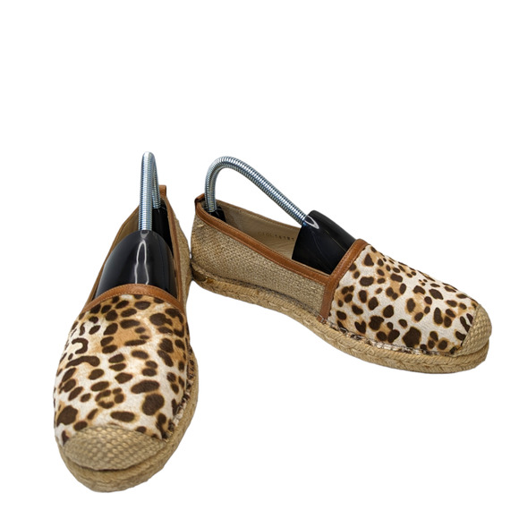 stuart weitzman  cheetah print leather espadrilles sz 38 (US sz 7) - Picture 2 of 12